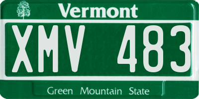 VT license plate XMV483