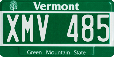 VT license plate XMV485