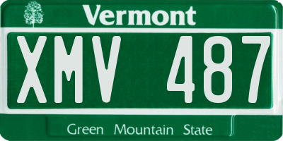 VT license plate XMV487