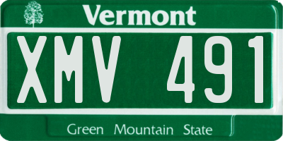 VT license plate XMV491