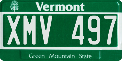 VT license plate XMV497