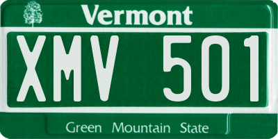 VT license plate XMV501