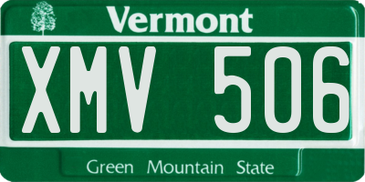 VT license plate XMV506