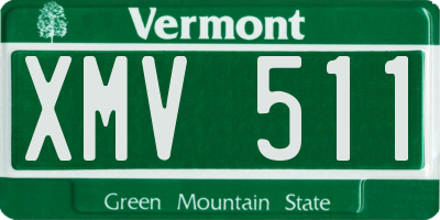 VT license plate XMV511