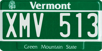 VT license plate XMV513