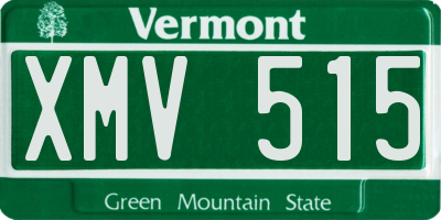 VT license plate XMV515