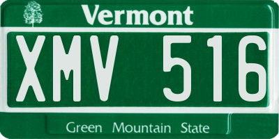 VT license plate XMV516