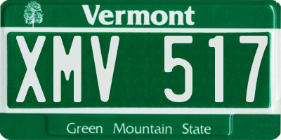 VT license plate XMV517