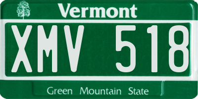 VT license plate XMV518