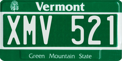 VT license plate XMV521