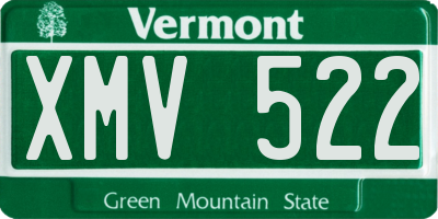 VT license plate XMV522