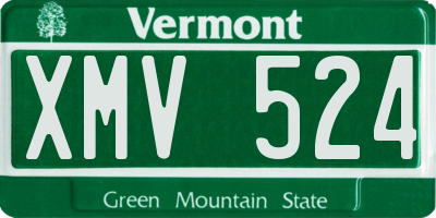 VT license plate XMV524
