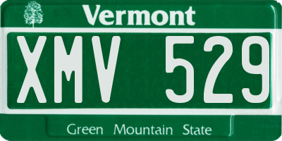 VT license plate XMV529