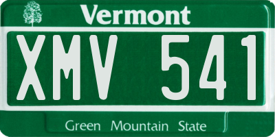 VT license plate XMV541
