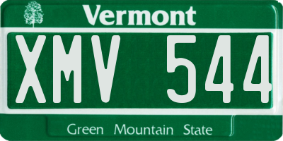 VT license plate XMV544