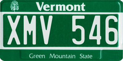 VT license plate XMV546