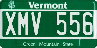 VT license plate XMV556