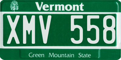 VT license plate XMV558