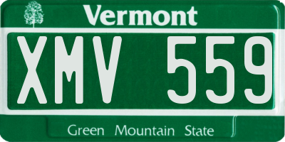 VT license plate XMV559