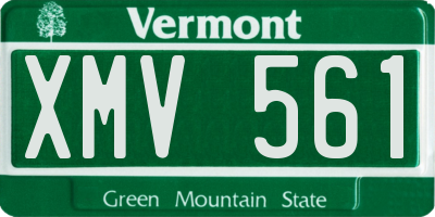 VT license plate XMV561