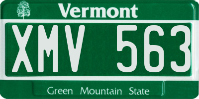 VT license plate XMV563