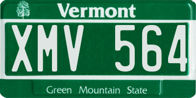 VT license plate XMV564
