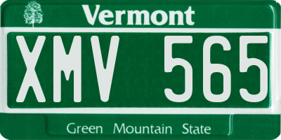 VT license plate XMV565