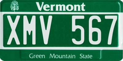 VT license plate XMV567