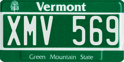 VT license plate XMV569