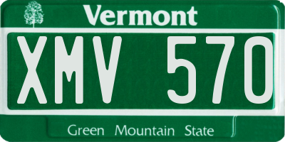 VT license plate XMV570