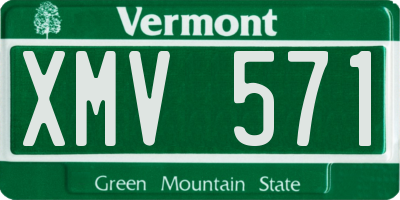VT license plate XMV571