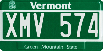 VT license plate XMV574
