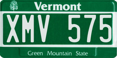 VT license plate XMV575