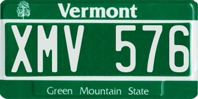 VT license plate XMV576