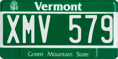 VT license plate XMV579