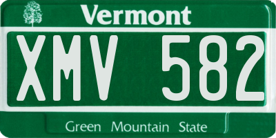 VT license plate XMV582