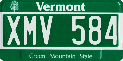VT license plate XMV584