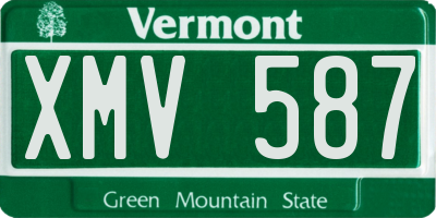 VT license plate XMV587