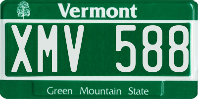 VT license plate XMV588