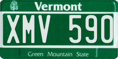 VT license plate XMV590