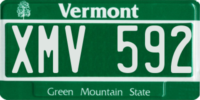 VT license plate XMV592