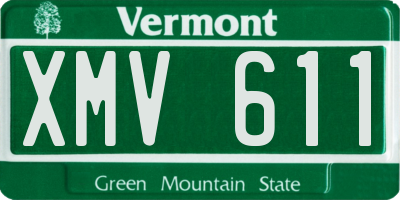 VT license plate XMV611