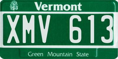 VT license plate XMV613