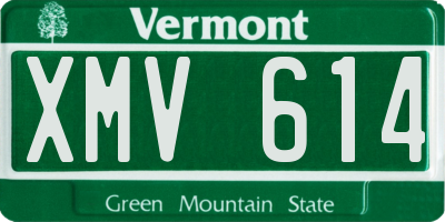 VT license plate XMV614