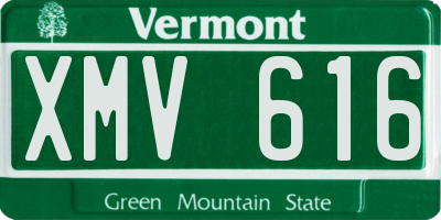 VT license plate XMV616