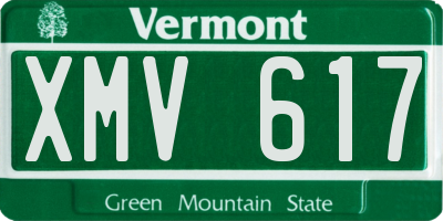 VT license plate XMV617