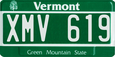 VT license plate XMV619
