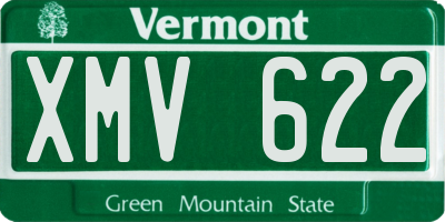 VT license plate XMV622