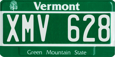 VT license plate XMV628