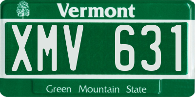 VT license plate XMV631
